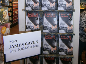 James Raven signed copies of RANDOM TARGETS at Waterstones in Southampton