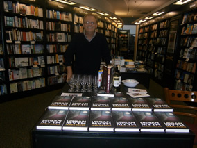 James Raven signed copies of Rollover at Waterstones in Lymington